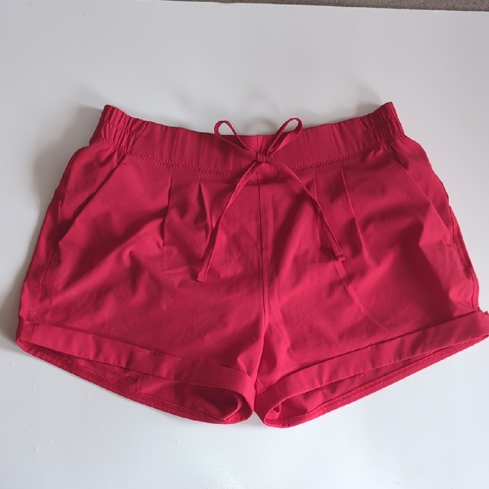 ZYIA Red High Waist Athletic Shorts